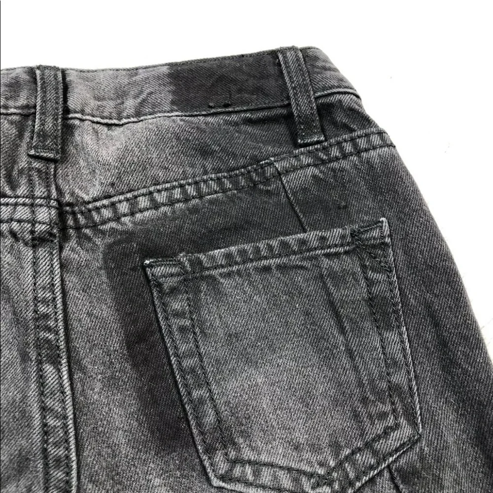 Gap Kids Girls Faded Black Regular Girlfriend Frayed Hem Jeans Size 6